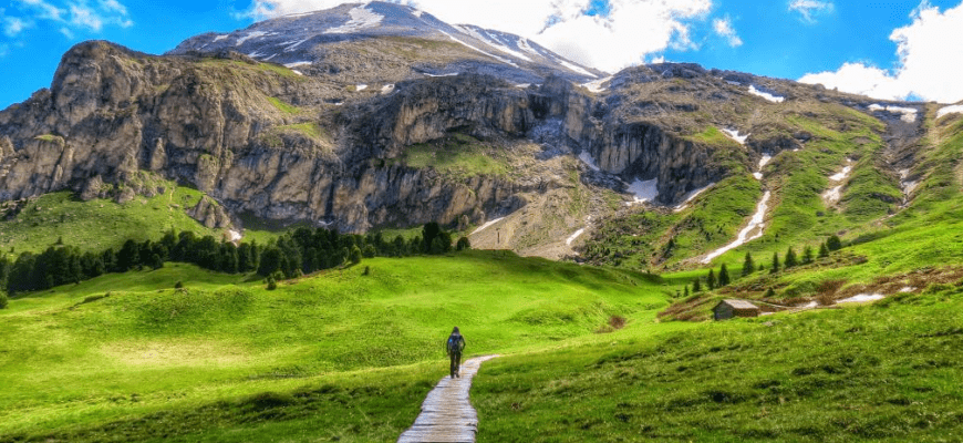 Scenic view of the longest hiking-only trail in the world